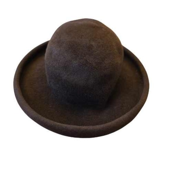 Eric Javits Women's Brown Velour Felt Fedora Hat Packable - Picture 2 of 8